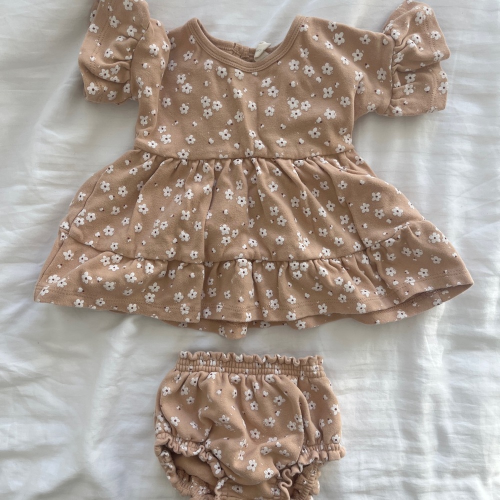 Quincey Mae dress and bloomers size 3-6 months